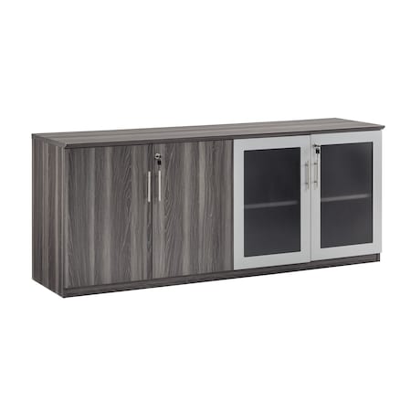 Mayline Low Wall Cabinet, Medina, Gray Steel MVLCLGS
